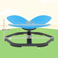 AIYAPLAY Sensorische Draaistoel voor Kinderen, Vlindervorm, bevordert Balans en Coördinatie, Kunststof, Metaal, Blauw(m-3)