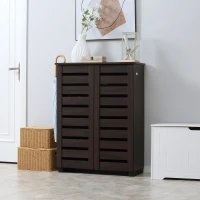 HOMCOM 15 Shoe Storage Cabinet - Wood-Effect(m-8)