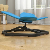 AIYAPLAY Fauteuil pivotant sensoriel pour enfants, en forme de papillon, favorise l'équilibre et la coordination, plastique, métal, Bleu(m-5)
