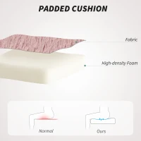 HOMCOM Plush Office Desk Chair, Modern Armless Swivel Vanity Chair with Adjustable Height for Home Office, Bedroom, Living Room, Pink(m-5)