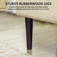 HOMCOM 57L Teddy Fleece Storage Ottoman - Cream(m-5)