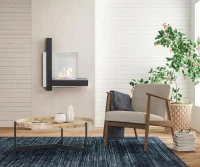 STONES Șemineu bio montat pe perete22cm X 72cm H. 63cm(m-4)