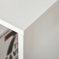 HOMCOM Modernes Würfelregal aus Holz mit 6 Fächern, 65,5x30x97,5 cm, Weiß(m-3)