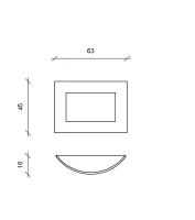 STONES Șemineu bio montat pe perete 15.5cm X 63cm H. 45cm(m-5)
