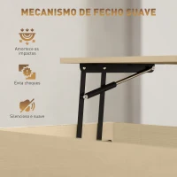 HOMCOM Mesa de Centro Elevatória com Espaço Oculto de Arrumação e Prateleira Aberta 95x40x59 cm Madeira e Branco(m-5)