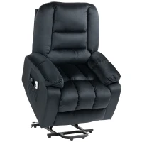 HOMCOM Fauteuil releveur électrique fauteuil de relaxation inclinable 8 points de massage vibrants 85 x 94 x 107 cm noir(m-11)