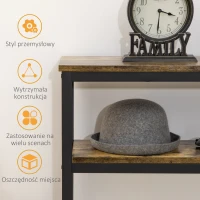 HOMCOM Regał Konsolowy, Nowoczesny Design, 120x23x75 cm, Brązowy & Czarny(m-6)