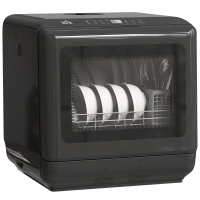 HOMCOM 6L Five-Mode Tabletop Dishwasher - Black