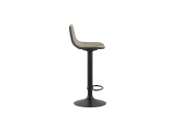 STONES Set 2 scaune de bar  din microfibră bej cu picioare negre reglabile(m-3)