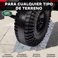 AIYAPLAY Coche Eléctrico para Niños con Licencia Land Rover 12V Control Remoto Sistema de Suspensión USB MP3 Faros Rojo(m-7)