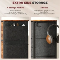 HOMCOM Chest of Four Fabric Drawers - Rustic Brown(m-5)