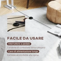 HOMCOM Lampada da Terra da 150 cm con 3 Modalità, Luminosità Regolabile e Interruttore a Pedale, Bianco(m-7)