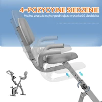 HOMCOM Rower treningowy trenażer rowerowy rower stacjonarny wyświetlacz LCD składany regulowany szary(m-5)