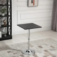 HOMCOM Masa Reglabila Patrata – Pentru Bar, Sufragerie sau Bucatarie(m-13)