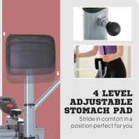 HOMCOM Air Walker Glider, Cross Trainer Fitness Machine, with LCD, for Home Gym, Grey(m-6)