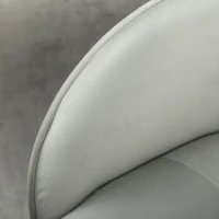 HOMCOM 46-56 cm Velvet-feel Office Chair - Grey(m-9)