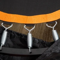 HOMCOM Trampolino Elastico Pieghevole Ø102 cm con Maniglia Regolabile Struttura in Acciaio per Allenamento Gambe Corpo, Nero e Arancione(m-4)