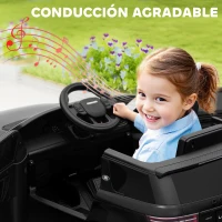 AIYAPLAY Coche Eléctrico para Niños con Licencia Land Rover Discovery Sport Batería 12V Mando a Distancia Faros y Música Negro(m-5)