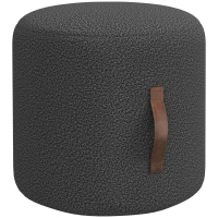 HOMCOM Hocker, Fußhocker in einem modernen Design, Dunkelgrau + Braun