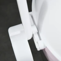 PawHut Lettiera per Gatti 4kg Max con Coperchio e Paletta Inclusa, 53x51x48 cm, Bianca e Rosa(m-9)