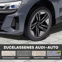 HOMCOM Elektrische kinderauto met afstandsbediening, veiligheidsriem, claxon, muziek, koplamp, tot 5 km/u, 3-5 jaar, Grijs(m-6)