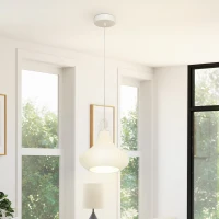 HOMCOM Lámpara de Techo LED Moderna Ø20,5x17,5 cm con Pantalla de Impresión 3D Luz Cálida de 3000K para Salón Dormitorio Cocina(m-9)