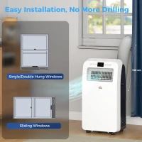 HOMCOM 12,000 BTU Three Mode Portable Air Conditioner - White(m-7)