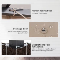 Outsunny Pergola Wasserdichter Pavillon 3 x 3 m Terrassenüberdachung mit Schiebedach, UV-Schutz für Garten Beige(m-6)