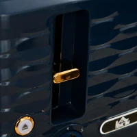 HOMCOM Ensemble Grille-pain et Bouilloire 2 en 1, 7 Niveaux de Brunissement, Fonction de Décongélation et Réchauffage, Bleu(m-5)