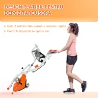 HOMCOM Bicicletă Pliabilă cu Rezistență pe 8 Niveluri și Benzi pentru Brațe, Portocalie(m-7)