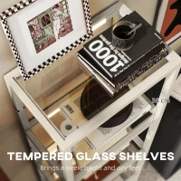 HOMCOM Four-Shelf Floor Lamp - Bleached Oak(m-7)