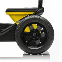 AIYAPLAY Pedal Go Kart for Kids 2-5 Years, with Silent EVA Wheels, Metal Frame, Yellow(m-9)