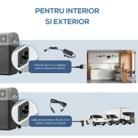 HOMCOM Frigider Auto de 50L cu Panou Touch, Mâner și 2 Roți, 58.6x37.8x54.5 cm, Gri(m-8)