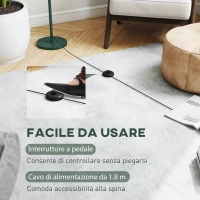 HOMCOM Lampada da Terra con Paralume Semicircolare e Interruttore a Pedale, in Acciaio, Ø30x155 cm, Verde(m-6)