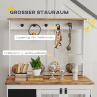 PawHut Hundebox mit Aufbewahrungsregal für Spielzeug, Haken für Leinen, Schreibtafel, Radiergummi, für große Hunde, Weiß(m-5)