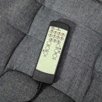 Vinsetto Bürostuhl  Massagesessel mit Wärmefunktion, Ergonomischer Chefsessel, Höhenverstellbarer Drehstuhl, Gamingstuhl mit Massage, Dunkelgrau, 68 x 72 x 110–120 cm(m-10)