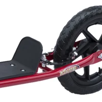 HOMCOM Veelzijdige Familie Citystep met Achterrem en 12 Inch Wielen, Rood(m-11)