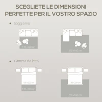 HOMCOM Tappeto Moderno Antiscivolo a Linee Geometriche, in Poliestere Multicolore, 230x160x0.7 cm(m-6)