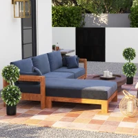 HOMCOM 2er-Set Künstliche Pflanzen, UV-beständige Kunstpflanze im Blumentopf, 70 cm Zimmerpflanze für Wohnzimmer, Garten(m-6)