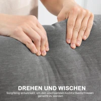 HOMCOM Relaxsessel, Fernsehsessel mit Liegefunktion, Schaukelfunktion, Drehbarer TV-Sessel mit Fußstütze, Grau(m-6)