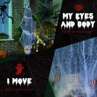 HOMCOM 4.7ft Life Size Outdoor Halloween Decoration Hanging Mummy with Spider Web, Animated Prop Decor with Sound and Motion Activated, Light Up Eyes, Howling Sound, Posable Arms, Moving Body(m-5)