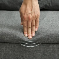 HOMCOM Two-Seater Pull-Out Sofa Bed - Grey(m-8)