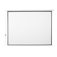 HOMCOM Pantalla de Proyección Eléctrica 120 Pulgadas Formato 4:3 con Mando a Distancia 244x183 cm Blanco