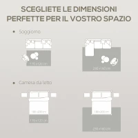 HOMCOM Tappeto Vintage Antiscivolo e Lavabile a Pelo Corto per Soggiorno e Camera, 230x160 cm, Multicolore(m-6)