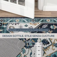 HOMCOM Tappeto Boho Antiscivolo e Lavabile a Pelo Corto per Soggiorno e Camera, 230x160 cm, Multicolore(m-7)
