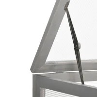 Outsunny Kas, Kweekkas, Transparant, Geschikt voor Buitengebruik, Hout+Polycarbonaat, 58 x 44 x 78cm(m-10)