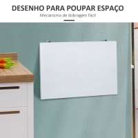 HOMCOM Mesa Dobrável de Parede Mesa Auxiliar Suspensa para Cozinha Sala de Jantar 60x40x20cm Branco(m-4)