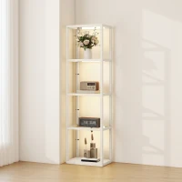 HOMCOM Four-Shelf Floor Lamp - Bleached Oak(m-10)