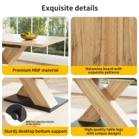 Extendable Dining Table with Adjustable Feet and Silent Expansion, Telescopic MDF Table, Ideal for Kitchen, 119L x 80W x 75H cm, Natural(m-5)
