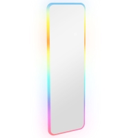 HOMCOM Espejo de Cuerpo Entero con Luces LED 120x40 cm Espejo de Pared con Iluminación de 7 Colores RGB y Función de Memoria